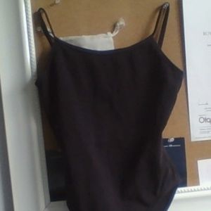 Capezio tank bodysuit criss cross back